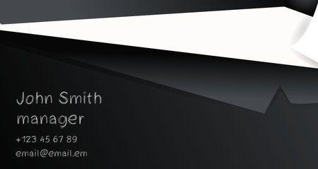 Business card template with black suit and tie design. Vector illustration.のイラスト素材