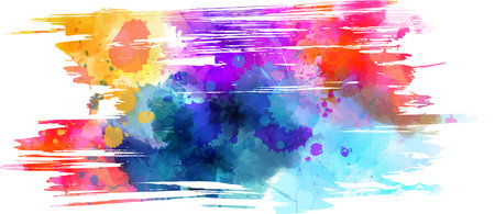 Abstract multicolored brushed grunge backgroundのイラスト素材