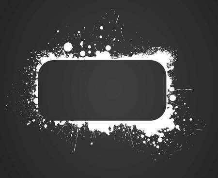 White grunge frame banner for your design. Abstract painted background templates. のイラスト素材