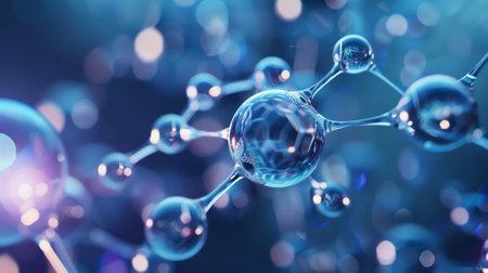 3d molecular structure, biotech or medical, pharmaceutical concept backgroundの素材
