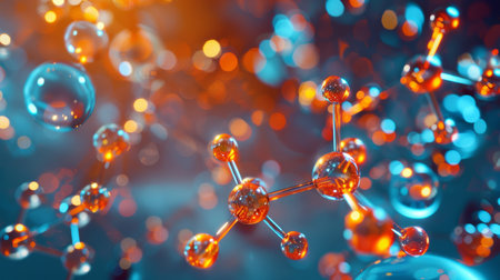 3d molecular structure, biotech or medical, pharmaceutical concept backgroundの素材