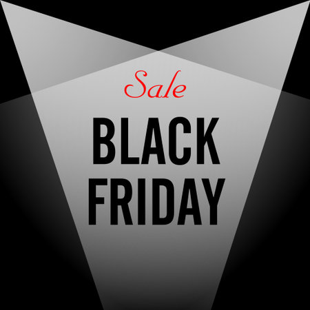 Vector. Black Friday sales. Black poster. Black banner.のイラスト素材