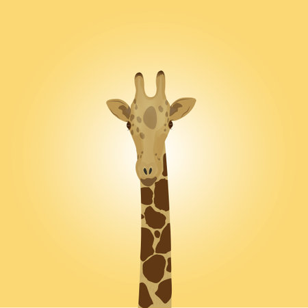 Giraffe head on a light backgroundのイラスト素材