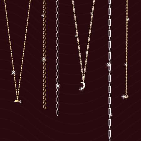 jewelry on a dark backgroundのイラスト素材