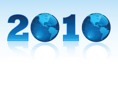New year 2010 in the all worldのイラスト素材