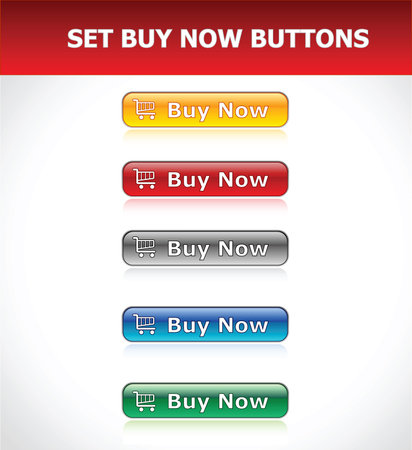 Set Buy Now Buttonsのイラスト素材
