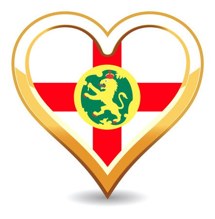 Heart Alderney Flagのイラスト素材