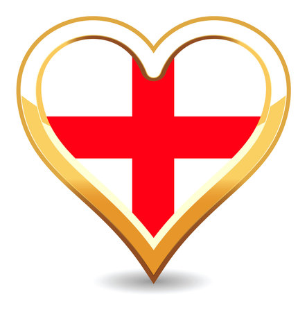Heart England Flagのイラスト素材