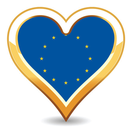Heart Europe Flagのイラスト素材
