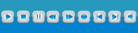 Blue multimedia panelのイラスト素材