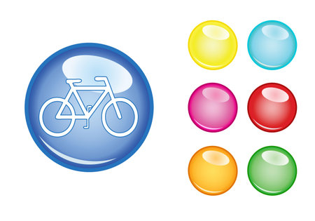 Orb sign bicycleのイラスト素材