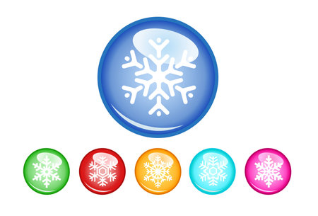 Buttons snowflakesのイラスト素材
