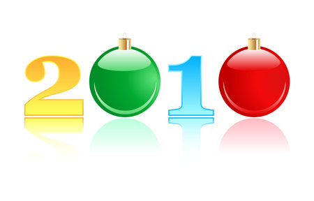 New year 2010 - Christmas Toyのイラスト素材