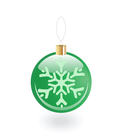 Christmas toy  with snowflakeのイラスト素材