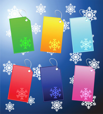 Multi Color Label XMASのイラスト素材