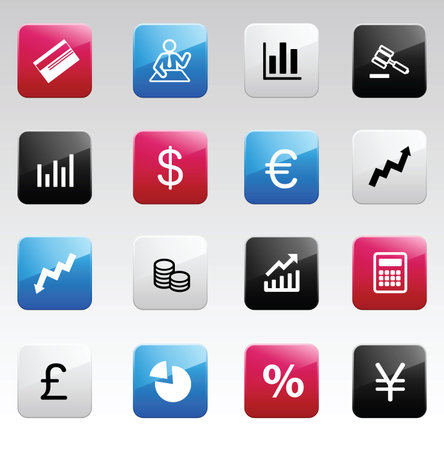 Finance color iconsのイラスト素材
