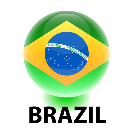 Orb Brazil Flagのイラスト素材