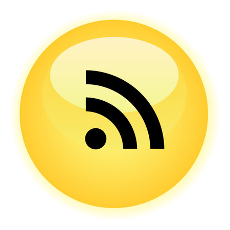 Single orange RSS buttonのイラスト素材