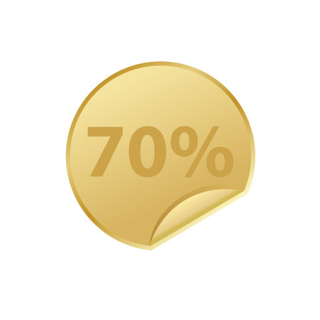 Gold stickersのイラスト素材