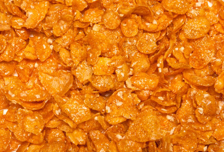 background of goldish corn flakes