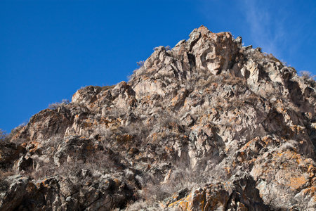 Mountain landscape stone. Stone, rocky terrain.の写真素材
