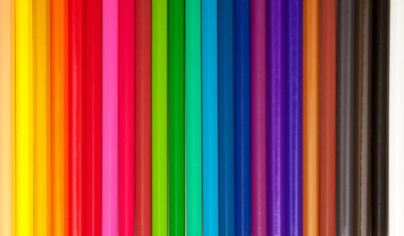 Color Pencils on a white backgroundの写真素材