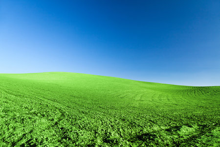 Green Horizont Landscape rock hillの写真素材
