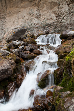River in mountainsの写真素材