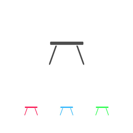Table icon flat. Color pictogram on white background. Vector illustration symbol and bonus iconsのイラスト素材