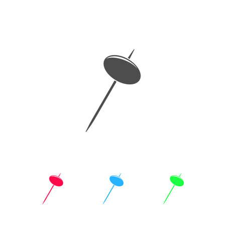 Olive on stick icon flat. Color pictogram on white background. Vector illustration symbol and bonus iconsのイラスト素材