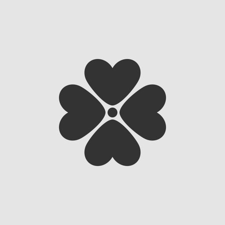 Flower icon flat. Black pictogram on grey background. Vector illustration symbolのイラスト素材