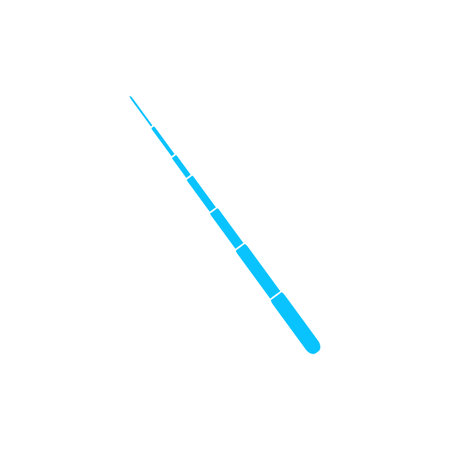 Telescopic Baton icon flat. Blue pictogram on white background. Vector illustration symbolのイラスト素材