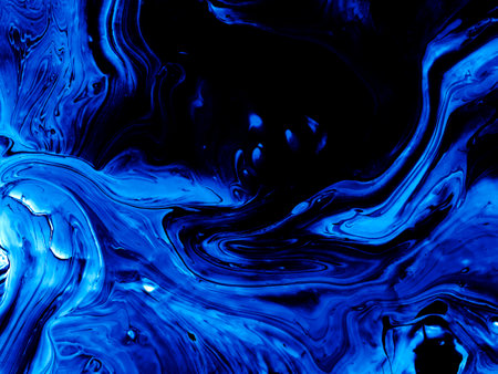 Dark Blue abstract art painting, creative hand painted background with copy space, marble texture,...