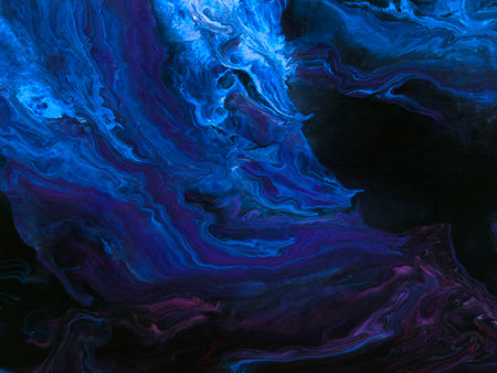 Dark blue wave painting, creative abstract hand painted background, marble texture, abstract ocean,...
