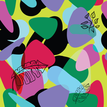 Abstract bright vector seamless pattern, great design for any purposes. Colorful background. Vintage decorative design.のイラスト素材