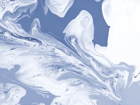 Abstract wave, creative art painting in blue gray colors, acrylic hand painted texture. Fractal artwork for creative graphic design. Modern art. contemporary art.の写真素材