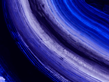 Neon abstract art painting in blue and purple colors, creative hand painted background, acrylic painting on canvas, marble texture, liquid artwork, abstract ocean. Modern art. contemporary art.の写真素材
