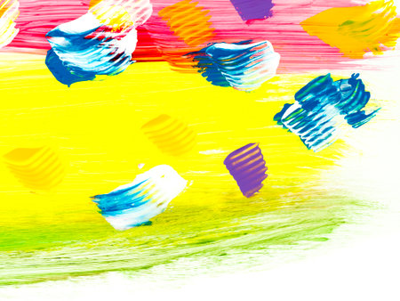 Multicolor art, creative abstract hand painted background, brush texture, acrylic painting on canvas. Modern art. contemporary art.の写真素材