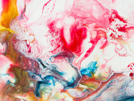 Bright colorful creative hand painted background, abstract artwork, marble texture, acrylic painting. Modern art. contemporary art.の写真素材