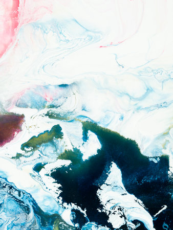 Blue abstract painting, creative hand painted background, marble texture, abstract ocean, acrylic...