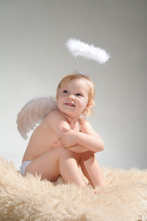 Little angel girl の写真素材
