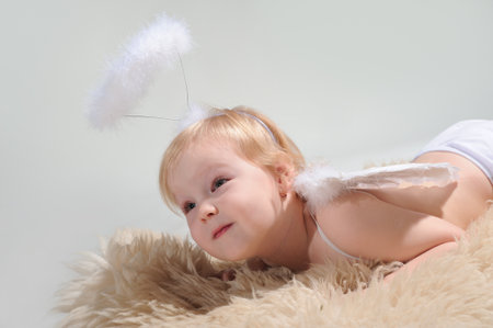 Little angel girl の写真素材