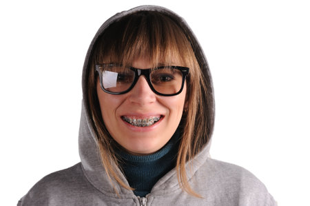 Student with braces