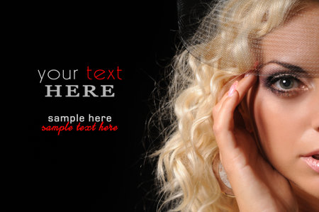 Portrait of beautiful girl with artistic make-upの写真素材