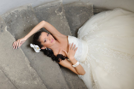 portrait of attractive brideの写真素材