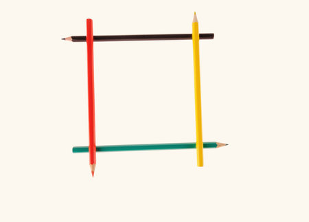 multicolored pencils isolated on white background