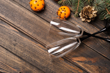 Christmas presents.Magic Christmas composition.の写真素材