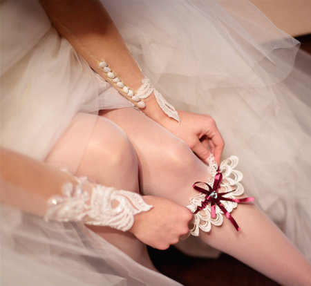 bride  in the morningの写真素材