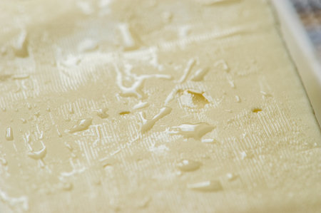 piece of butter on a desk