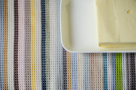 piece of butter on a deskの写真素材